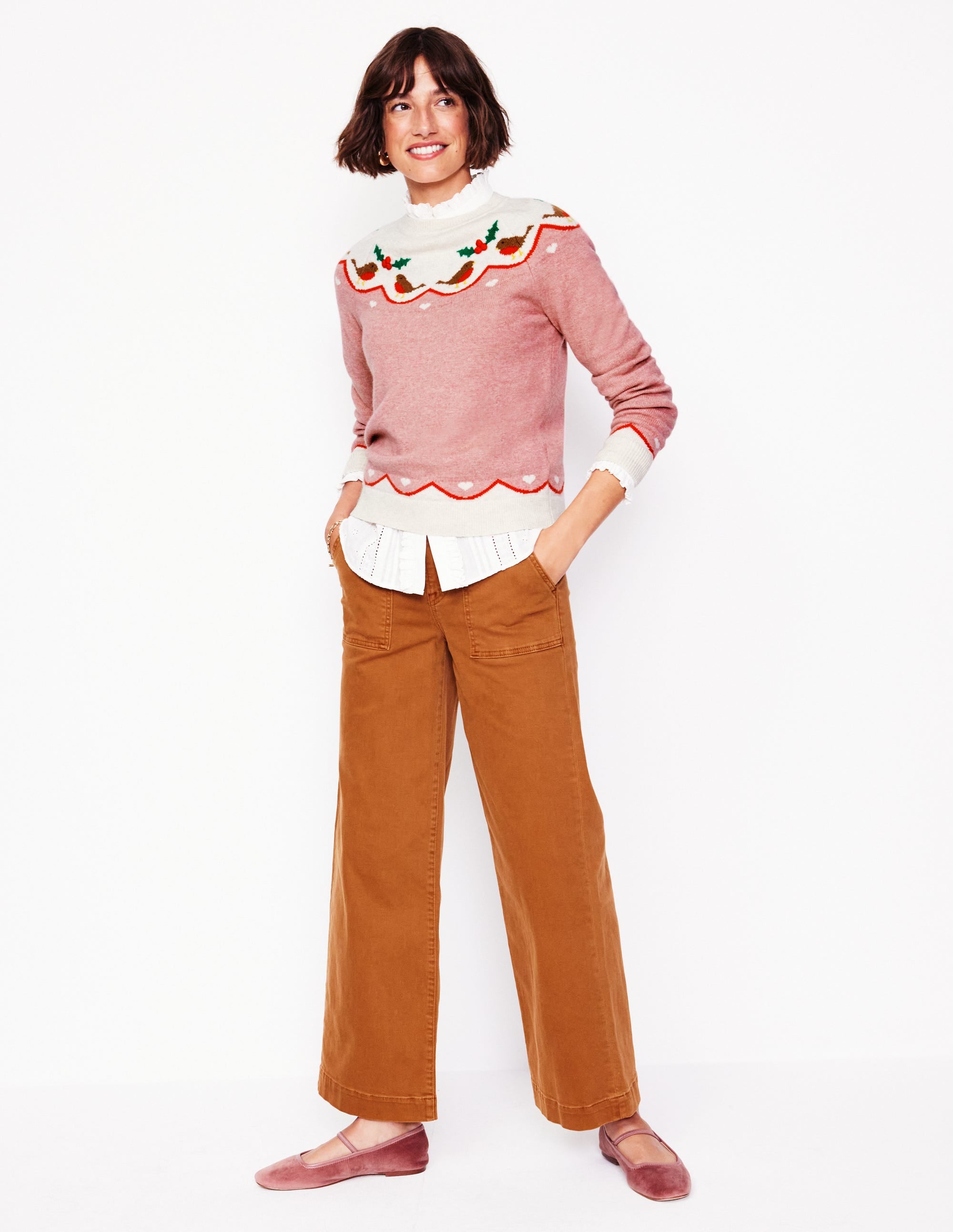  Edie Fair Isle Sweater-Quartz Pink, Robins、mySite、ashleygrahame