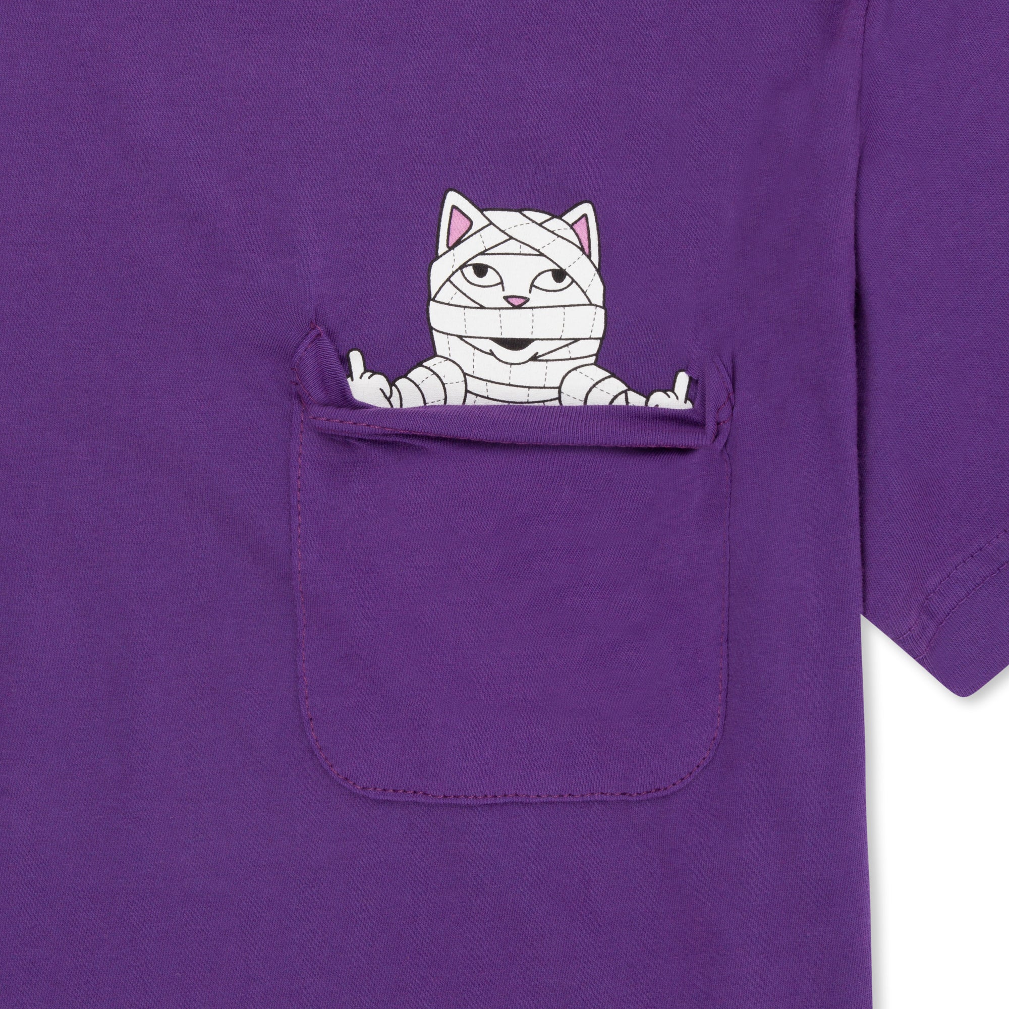  Mummy Lord Nermal Pocket Tee (Purple)、mySite、merchandisen