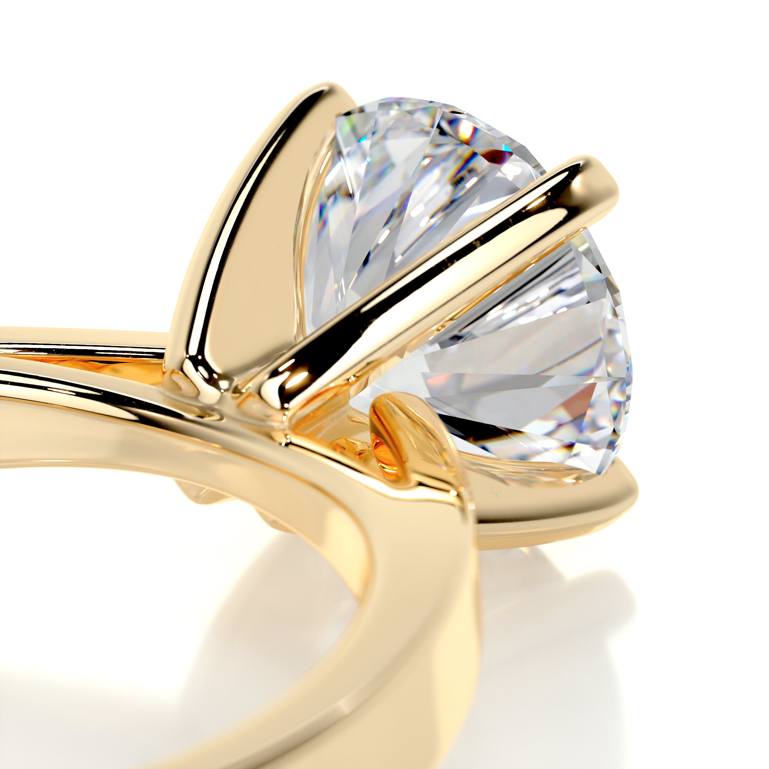 Diana Moissanite Ring -18K Yellow Gold、mySite、hinf8tx79