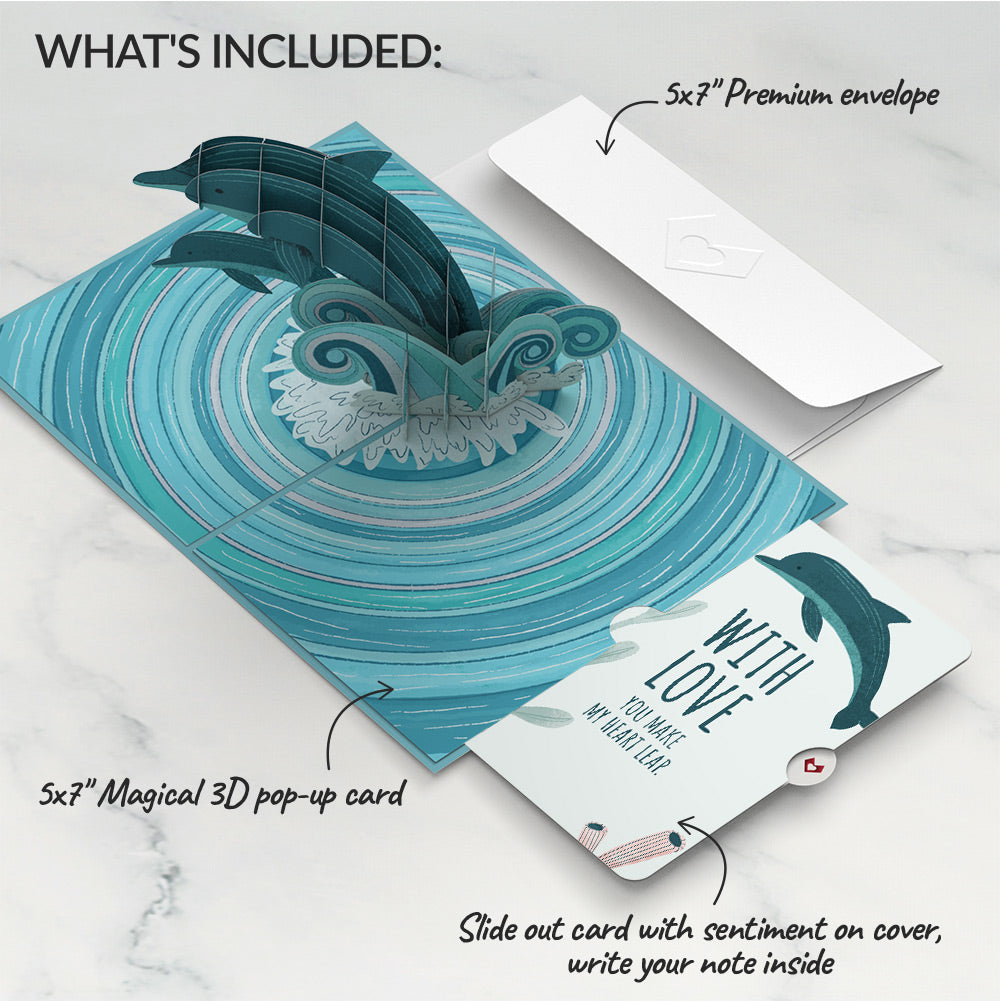 Playful Dolphins Love Pop-Up Card and Sentiment Set、mySite、solidvoid
