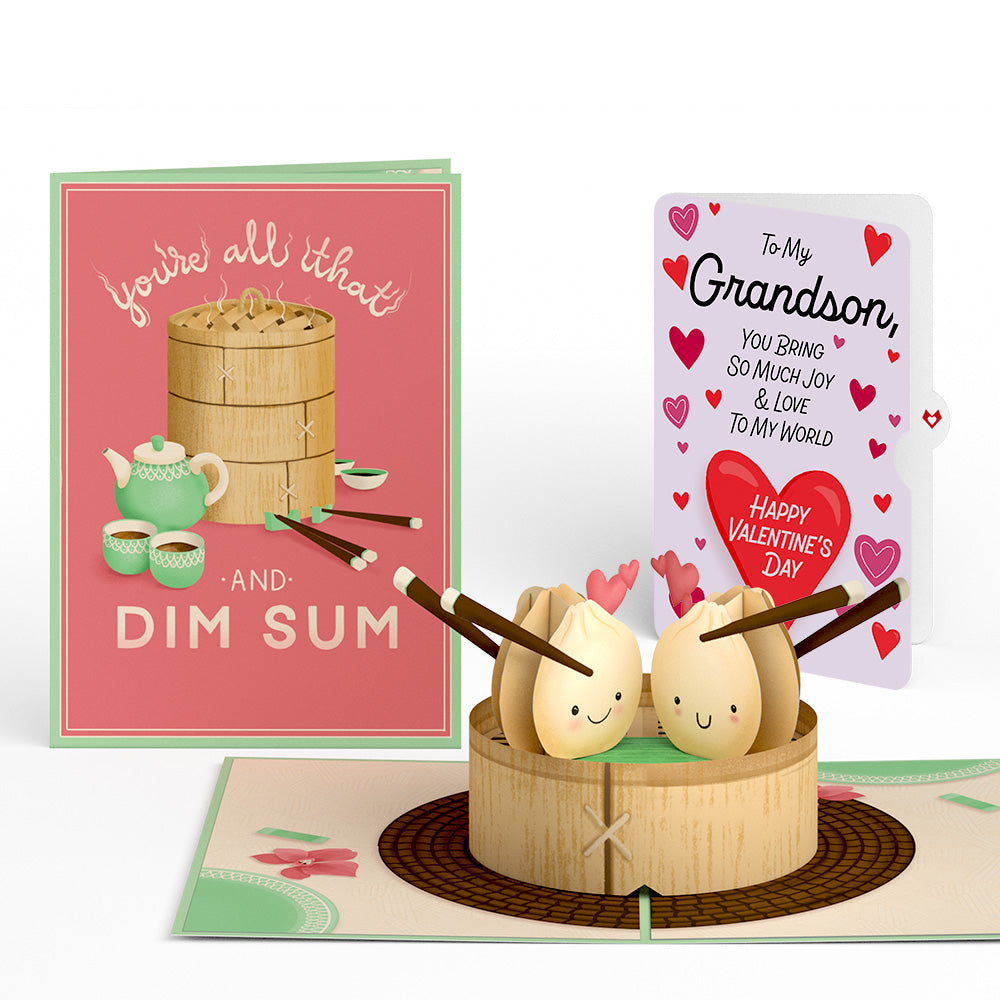 You're All That and Dim Sum Valentine Pop-Up Card and Sentiment Set for Grandson、mySite、solidvoid
