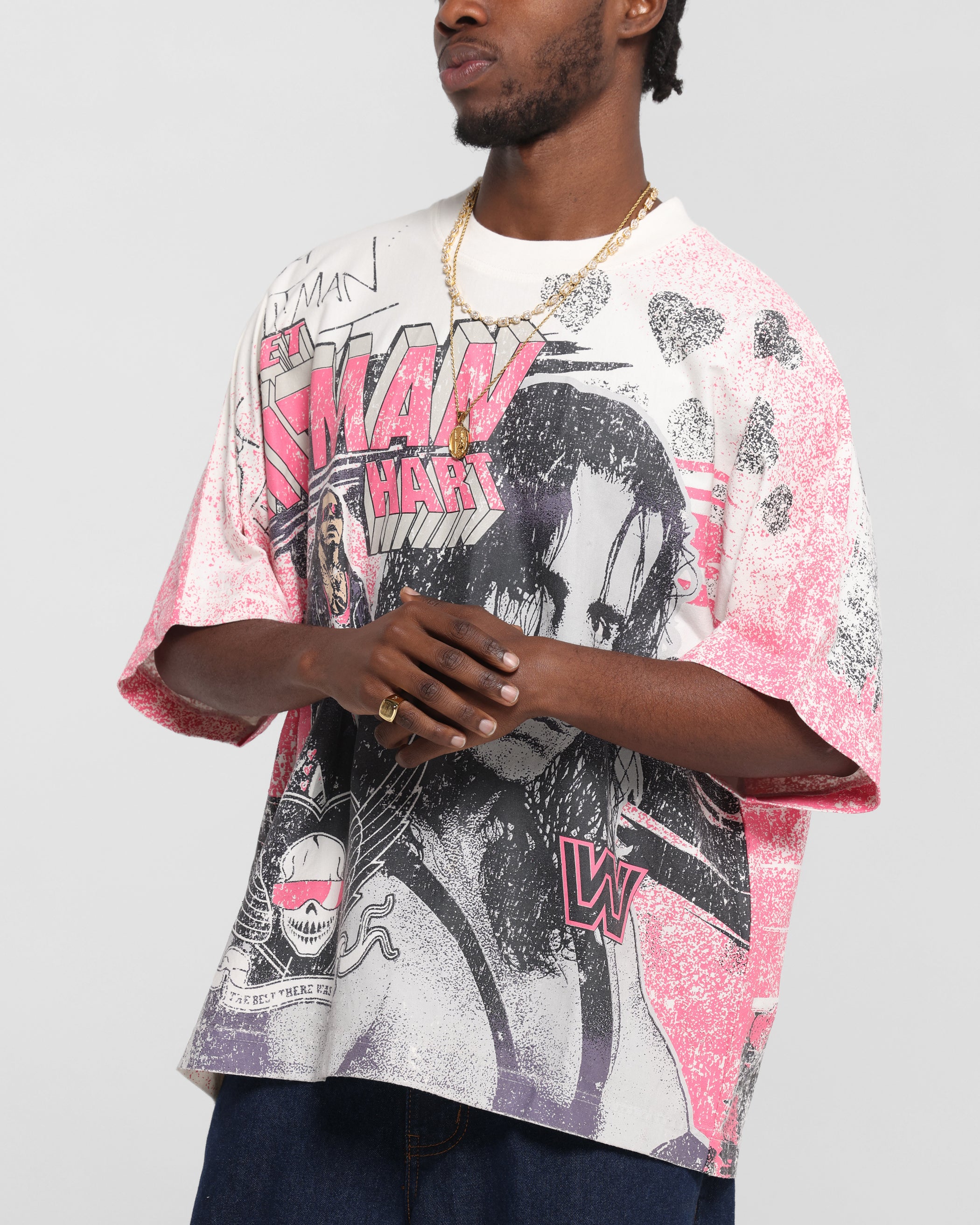 Culture Kings X WWE Bret 'The Hit Man' Hart All Over Print T-Shirt White、mySite、zt4zffjzw