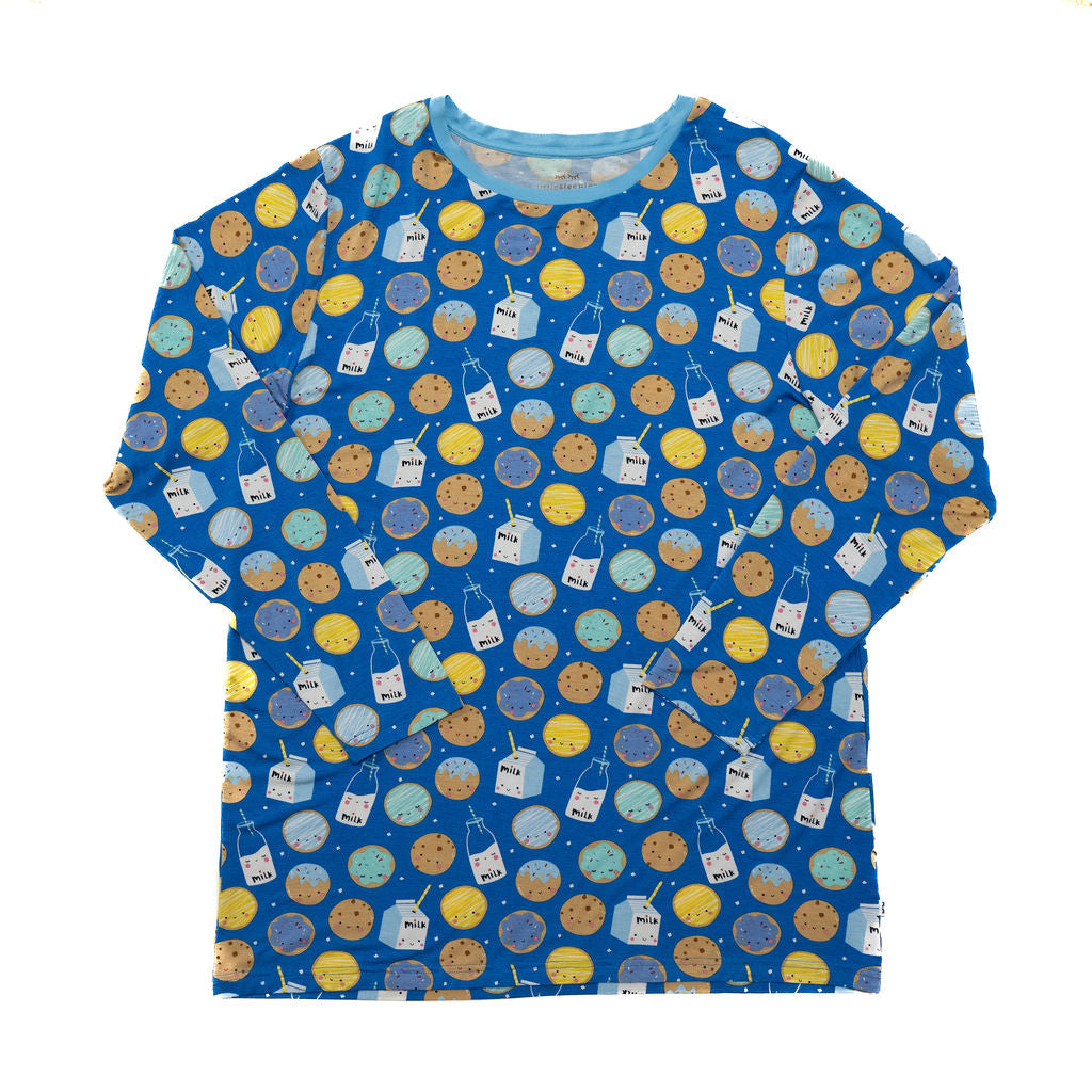 Blue Cookies & Milk Men's Pajama Top、mySite、g9winljtr