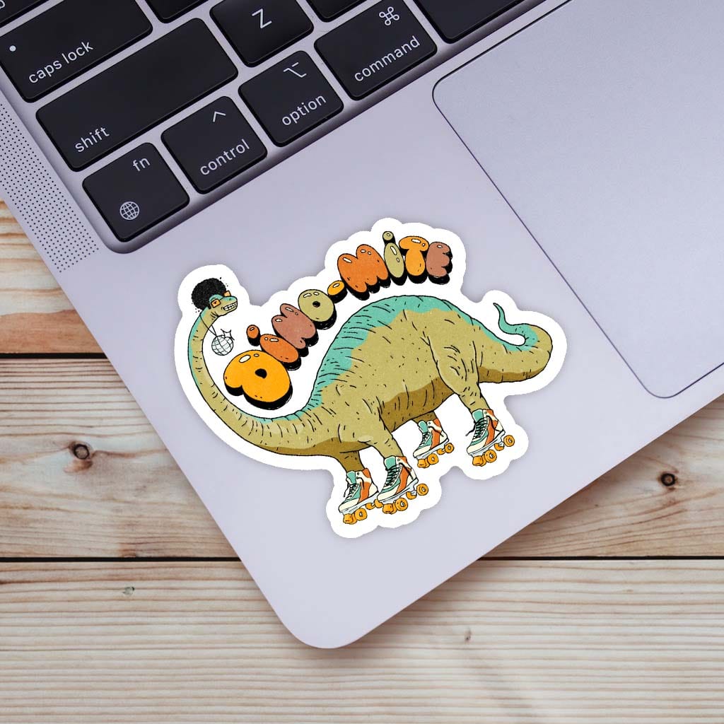 Dino-Mite Brontosaurus Dinosaur Sticker、mySite、ghnorth