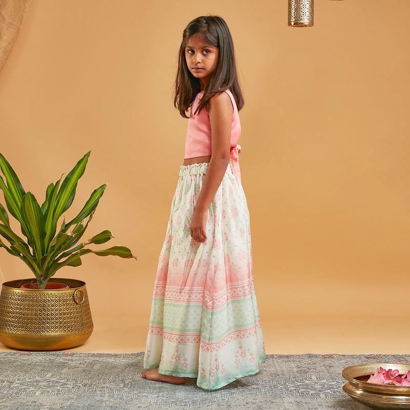 Silk Lehenga Set | Printed | Pink、mySite、camillekostekn