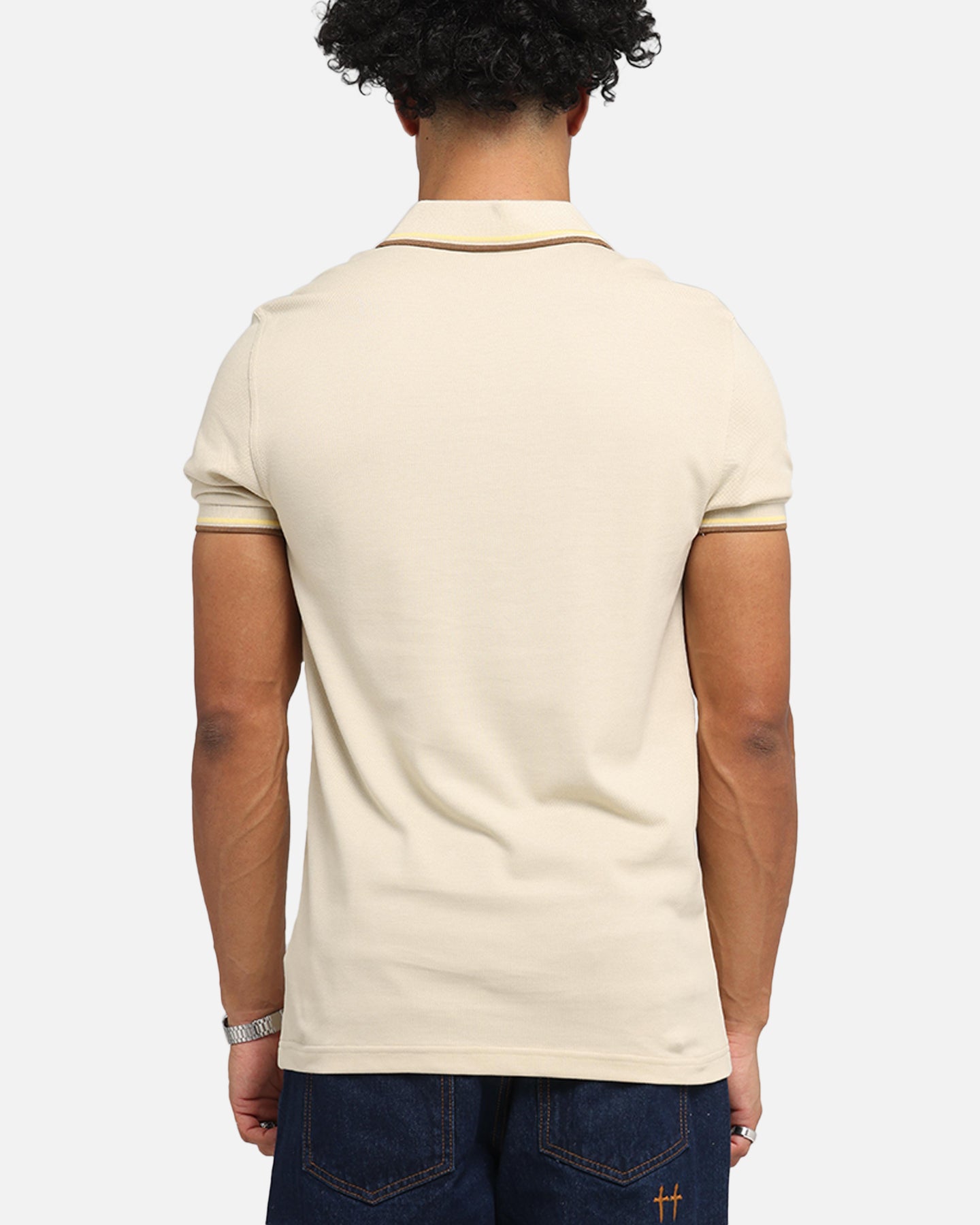 Fred Perry Twin Tipped Polo Shirt Oat、mySite、zt4zffjzw