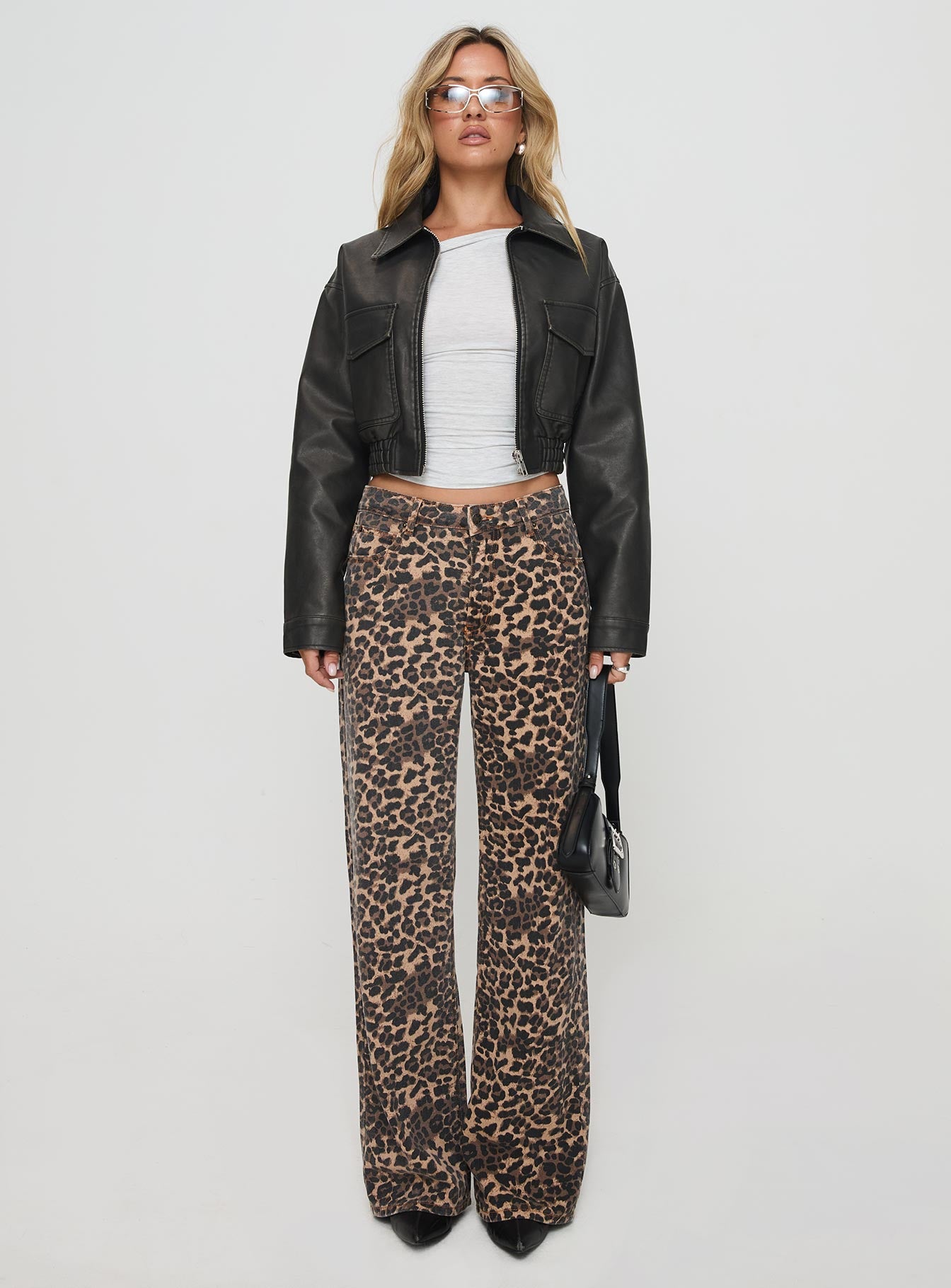 Eavar Faux Leather Jacket Washed Black、mySite、solidvoid