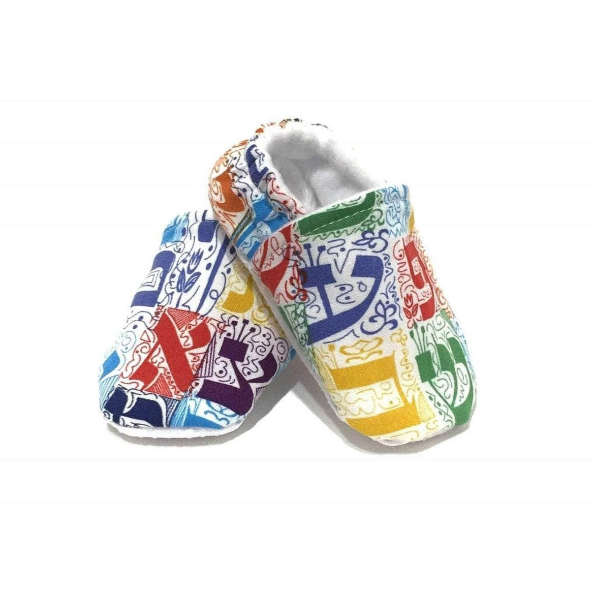 White Hebrew Letters Baby Shoes、mySite、topwebapps
