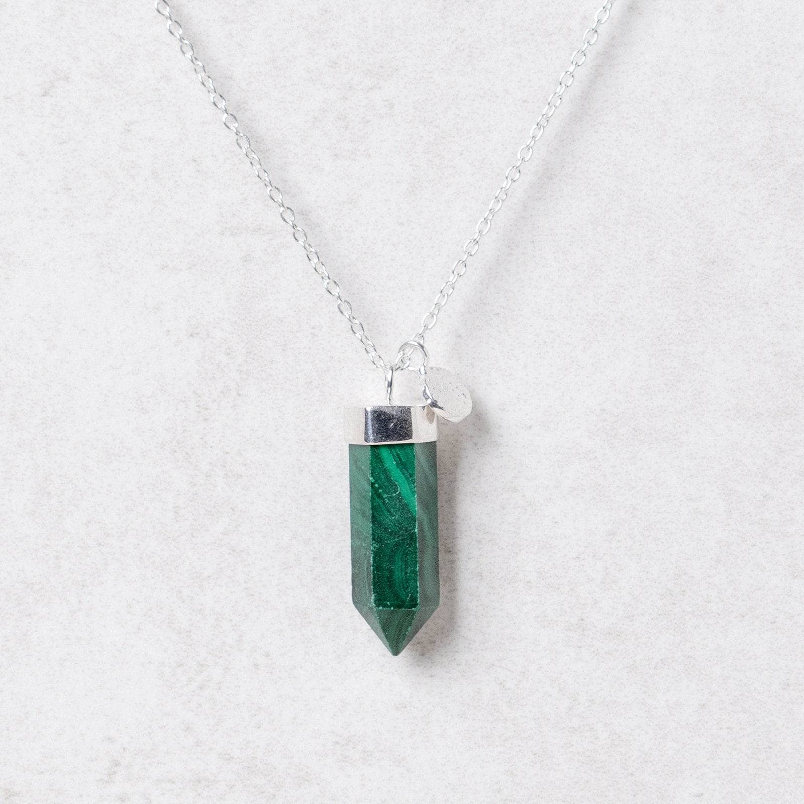 Genuine Malachite Crystal Point Necklace、mySite、hinf8tx79