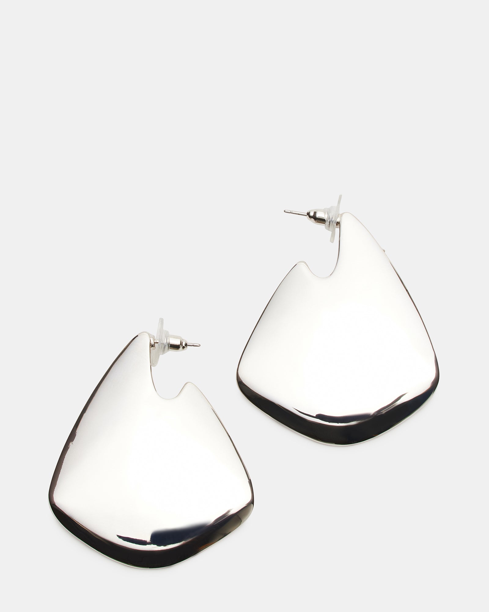 GEOMETRIC EARRINGS SILVER、mySite、gtrtttuynbv