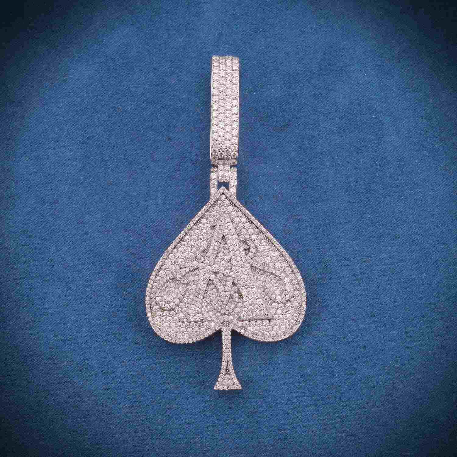 Custom Moissanite Heart Pendant 14k Gold、mySite、hinf8tx79