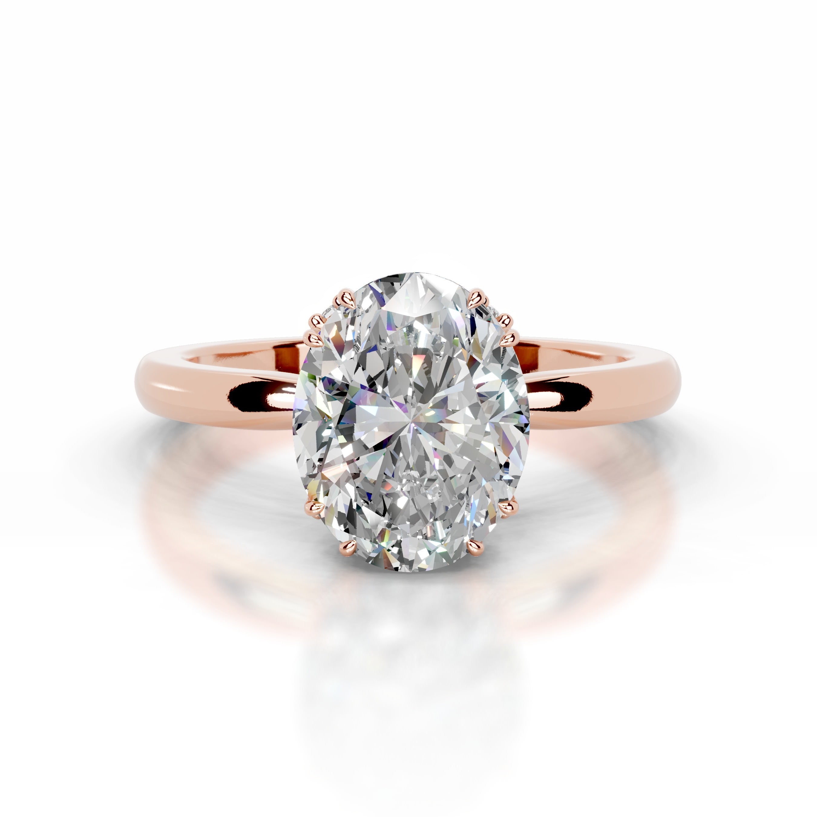 Ballina Moissanite & Diamond Ring - 14K Rose Gold、mySite、hinf8tx79