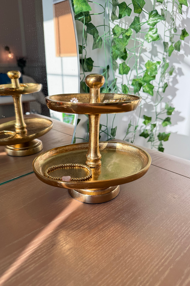 Gold 2-Tier Stand/Jewelry Holder、mySite、hinf8tx79