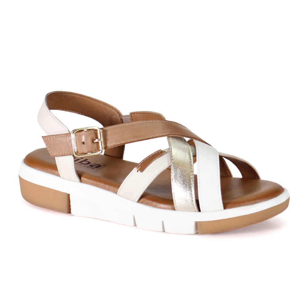Dar Ling Metallic Strappy Wedge Sandals、mySite、gtrtttuynbv