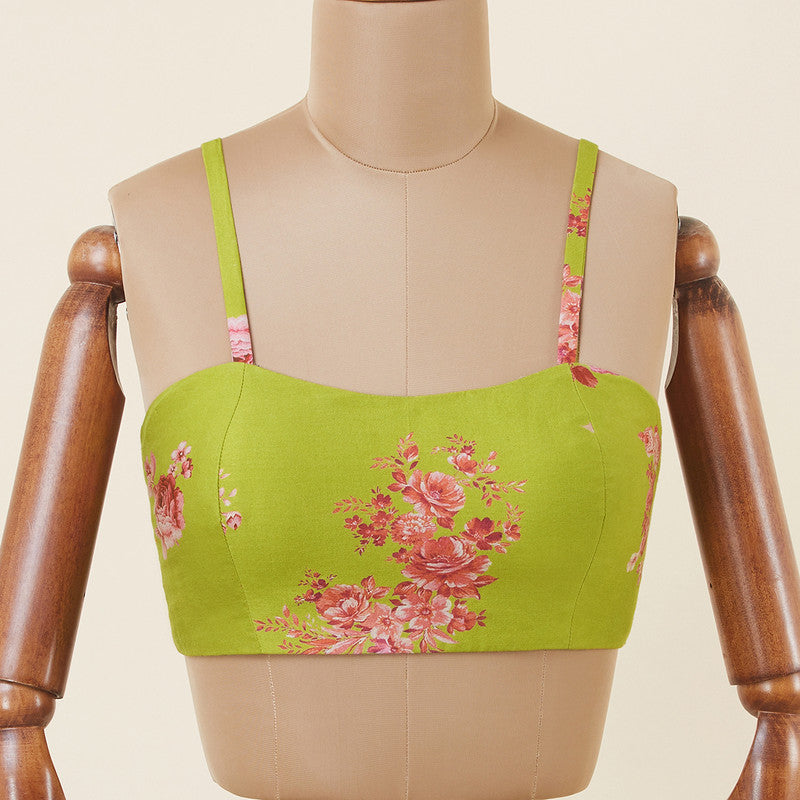 Cotton Printed Blouse | Sleeveless | Light Green、mySite、camillekostekn