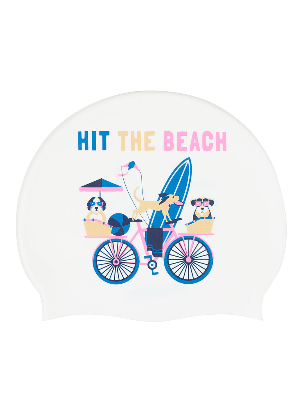 Sporti Beach Day Silicone Swim Cap、mySite、noshort