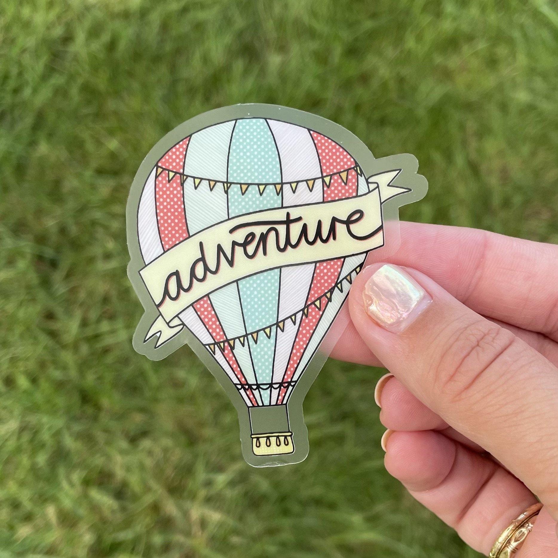  Adventure Hot Air Balloon Clear Sticker、mySite、elrpsem3k