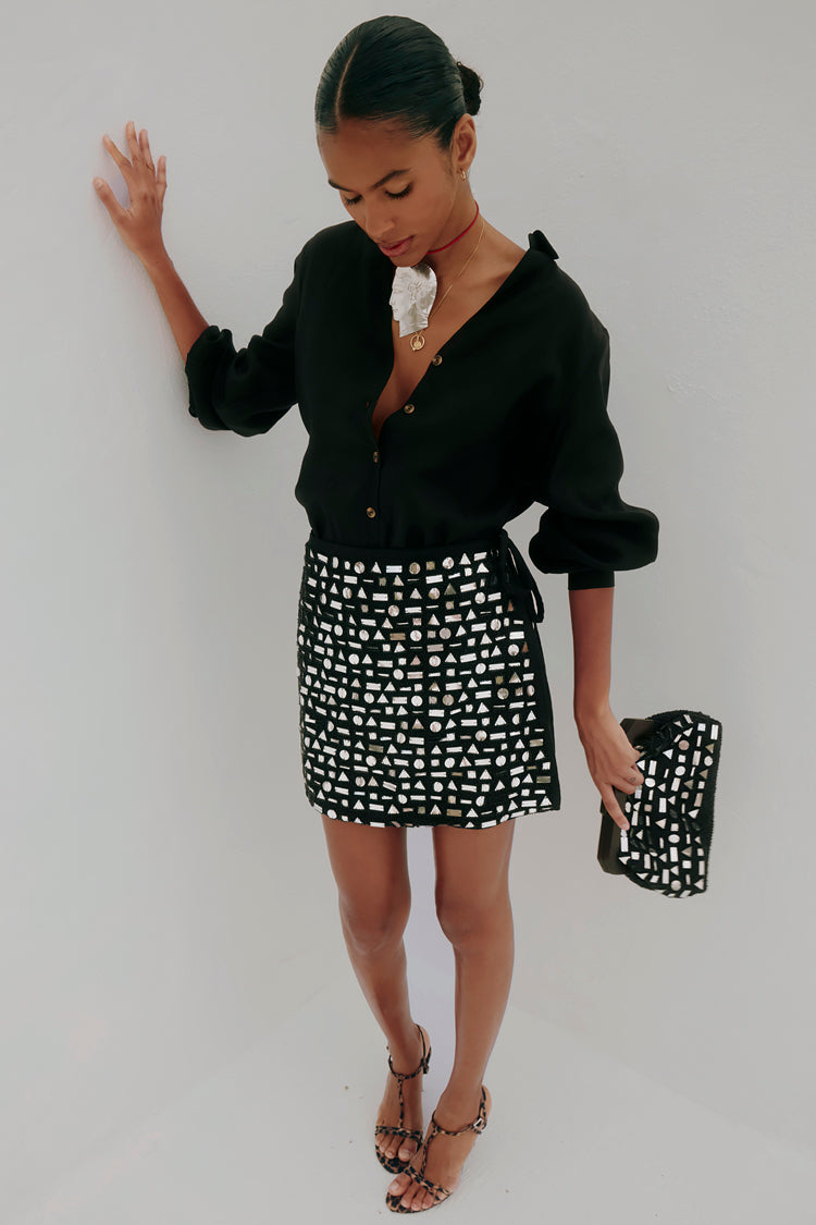 Black Beaded Mirror Bag、mySite、solidvoid