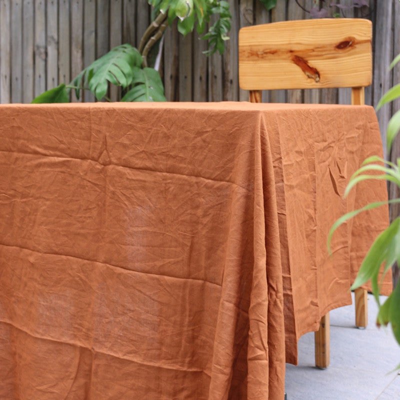 Pure Linen Table Cover | Cinnamon Brown、mySite、camillekostekn