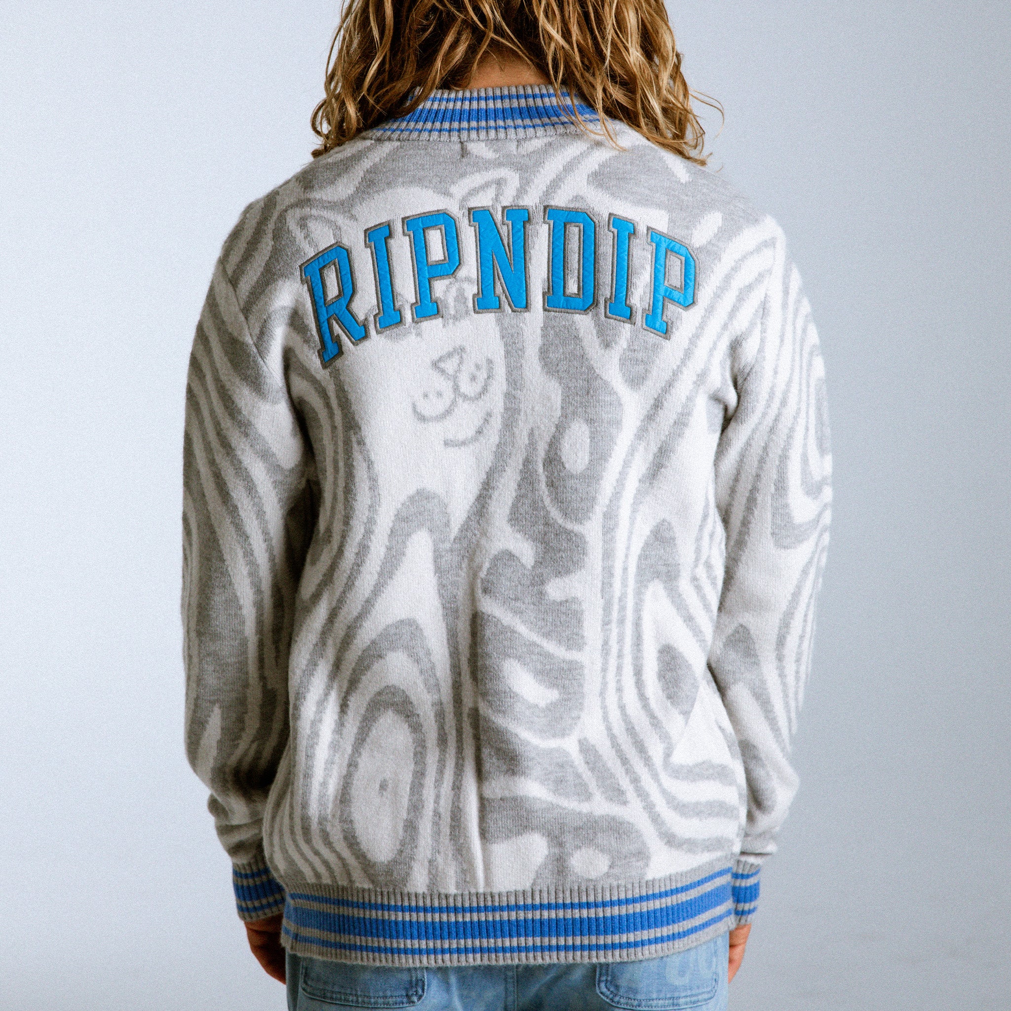  Hypnotic Team Spirit Knit Cardigan (Grey/Light Blue)、mySite、merchandisen
