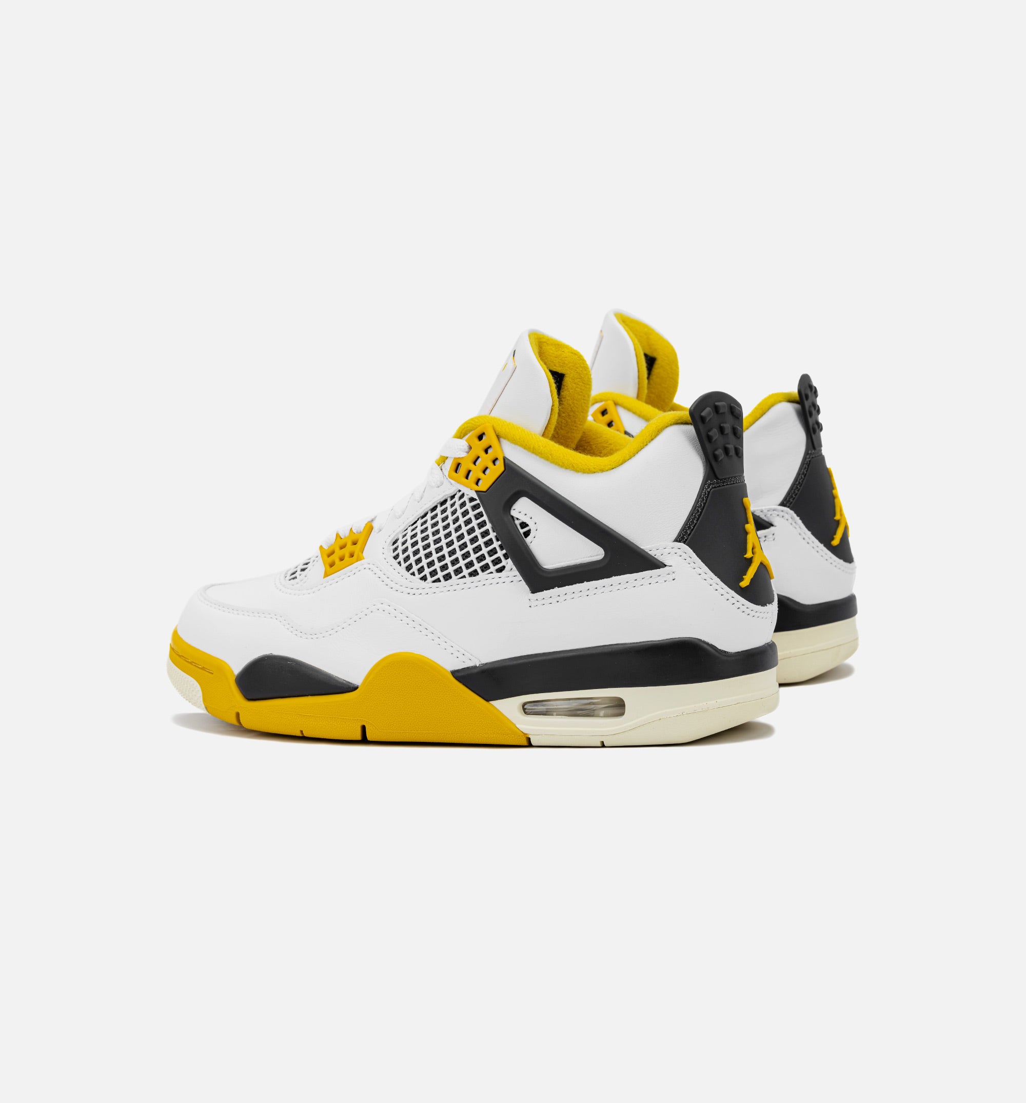 Air Jordan 4 Retro Vivid Sulfur Womens Lifestyle Shoe - White/Coconut Milk/ Vivid Sulfur、mySite、dreamappss