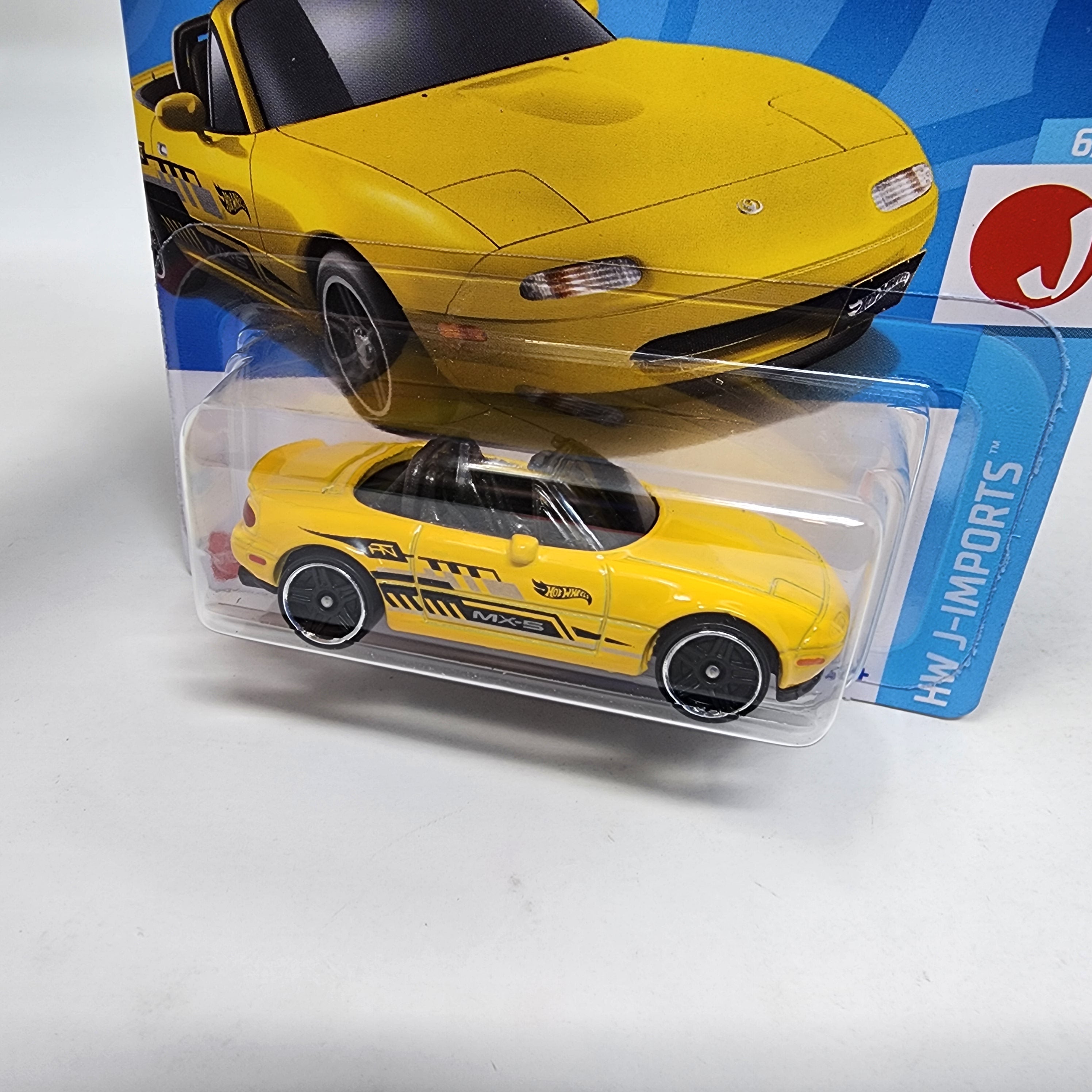 Short Card * '91 Mazda MX-5 Miata #120 * Yellow * 2024 Hot Wheels Case Q、mySite、hgirdovlk