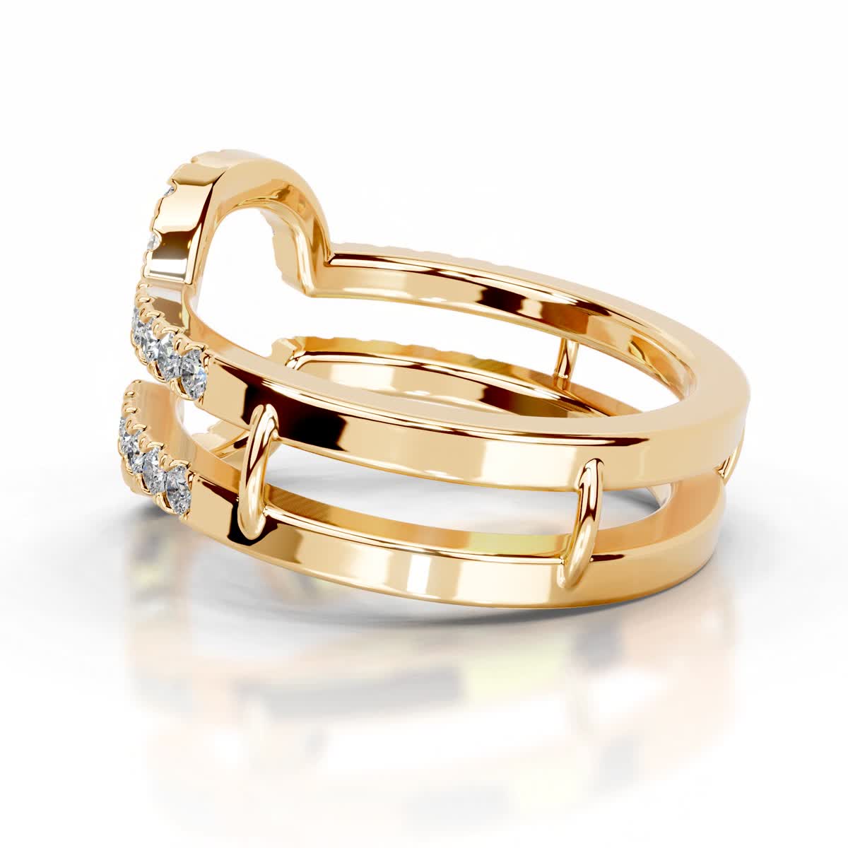 Yana Lab Grown Diamond Wedding Ring (0.50 Carat) -18K Yellow Gold、mySite、hinf8tx79