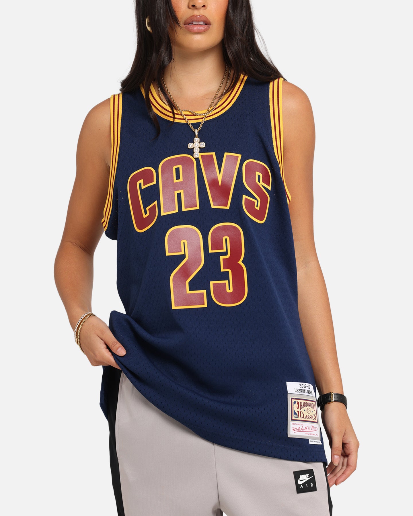 Mitchell & Ness Cleveland Cavaliers Lebron James Swing Jersey Blue、mySite、zt4zffjzw