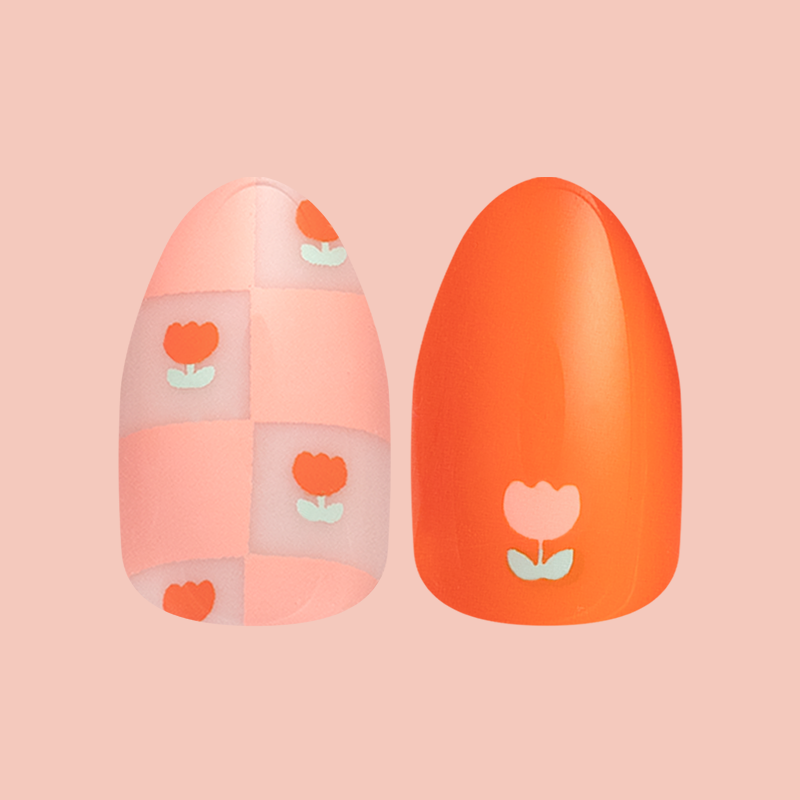 Mixed Quilt Print - Press-On | Short | Oval - Part of Set、mySite、solidvoid