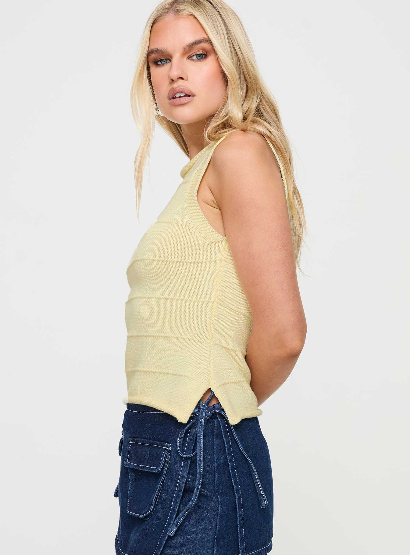 Hisplane Knit Top Cream、mySite、solidvoid