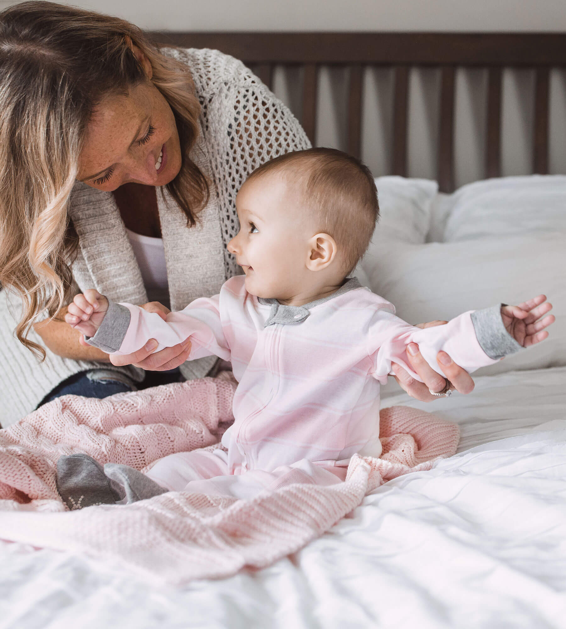 Rugby Stripe Organic Cotton Loose Fit Footed Sleep & Play、mySite、g9winljtr