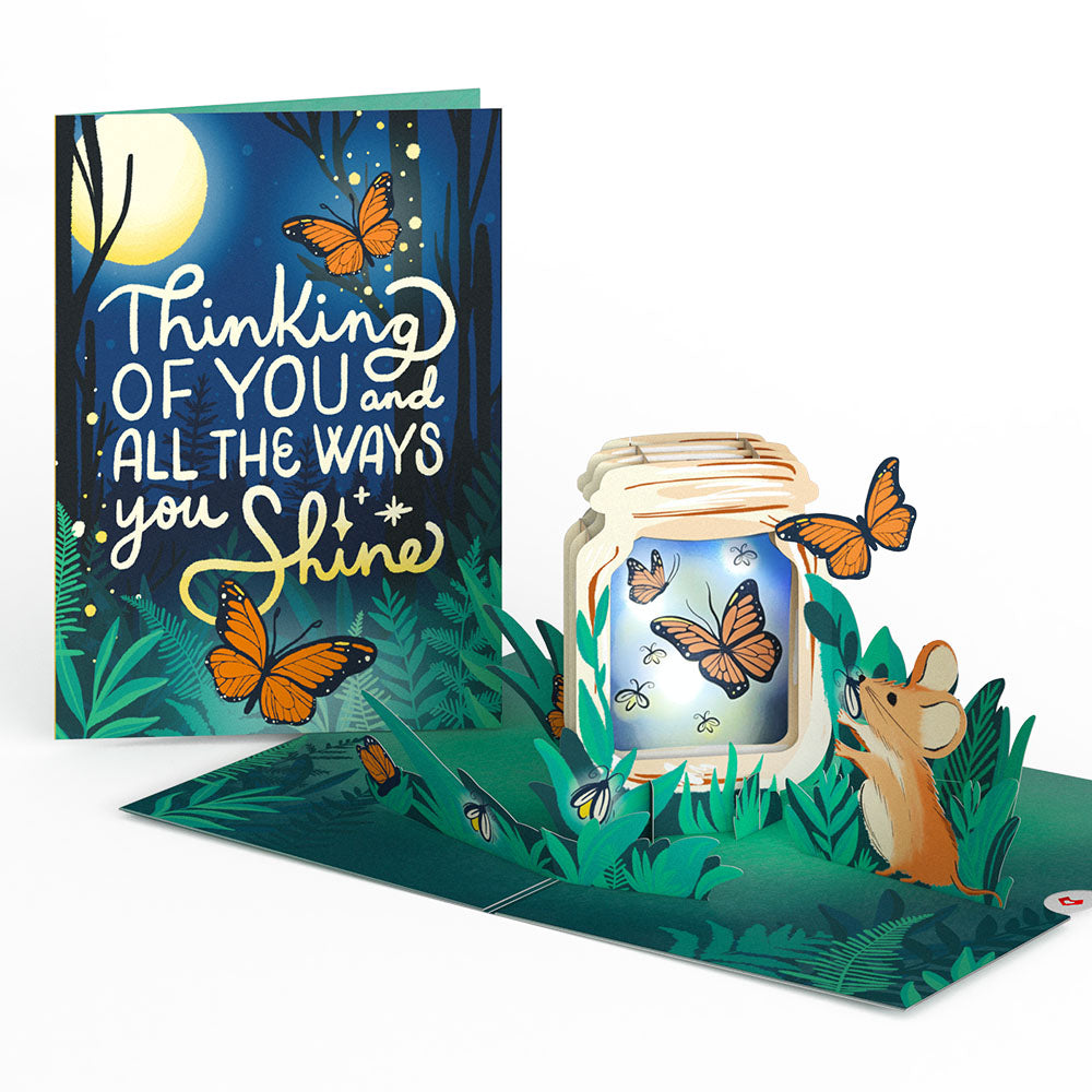 Thinking of You Butterfly Jar Light-Up Pop-Up Card、mySite、solidvoid