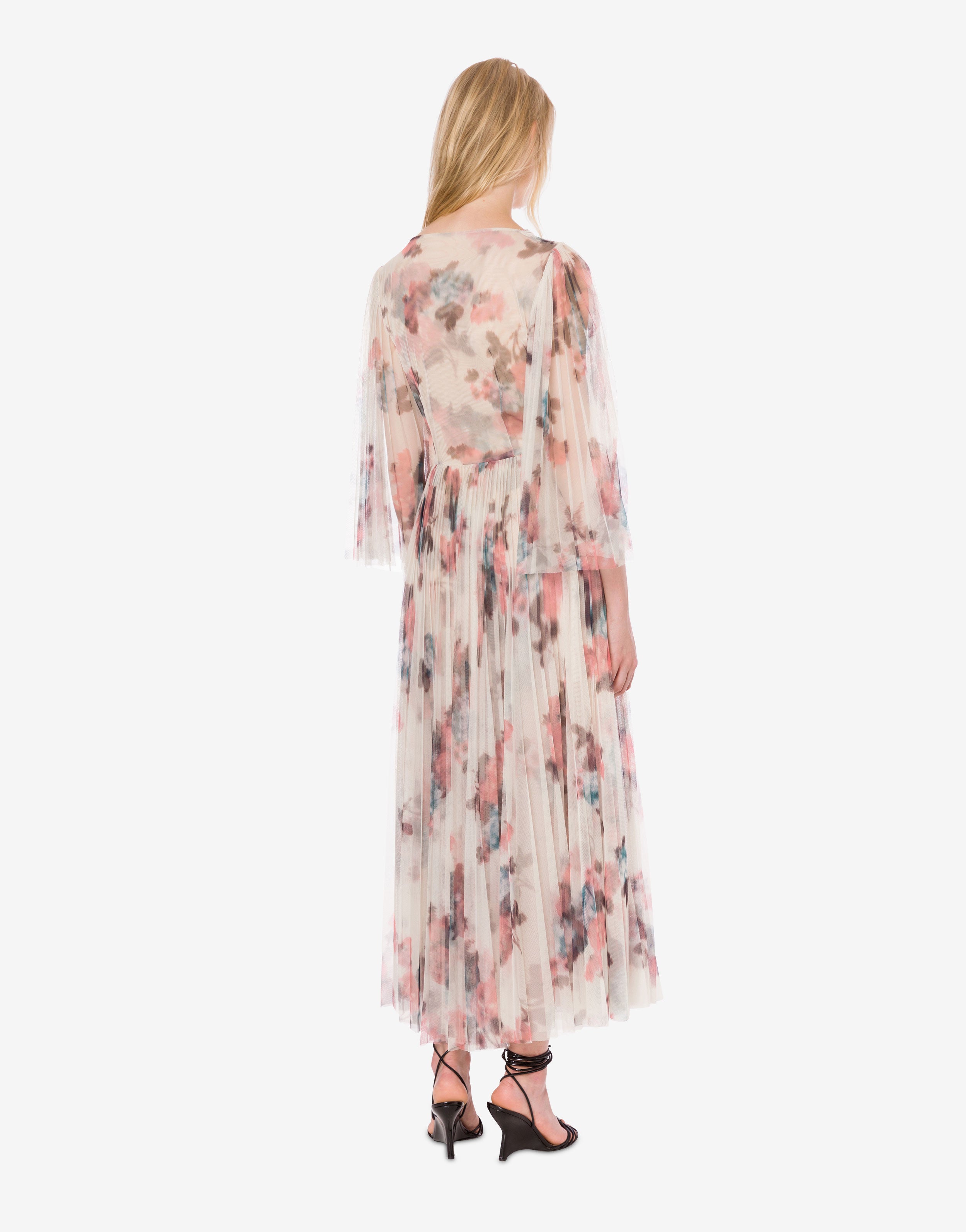 Abito in tulle plissettato con stampa fiori、mySite、aoinhome