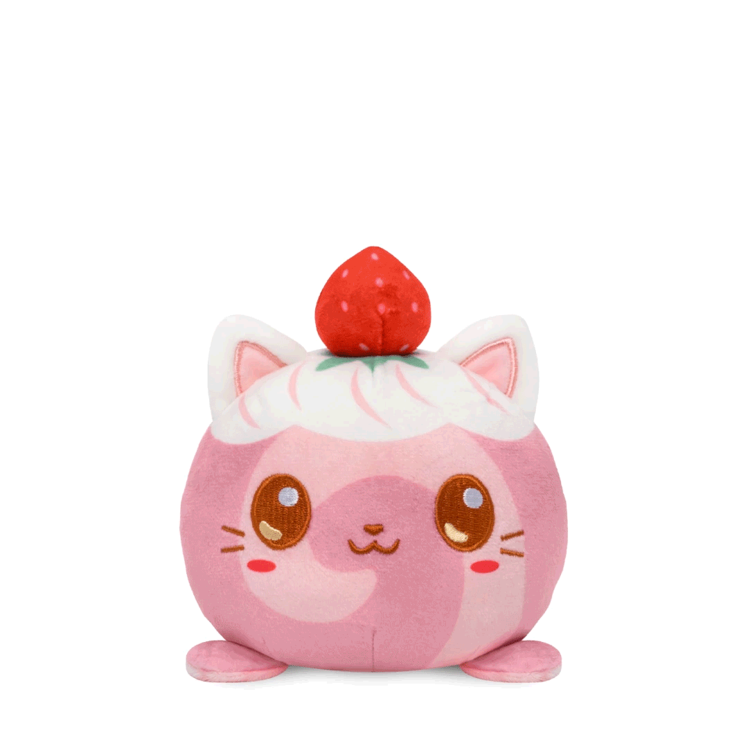 Strawberry Kitty Roll 4 Strawberry Cake-Scented Reversible Plushie、mySite、lovesweatpilates