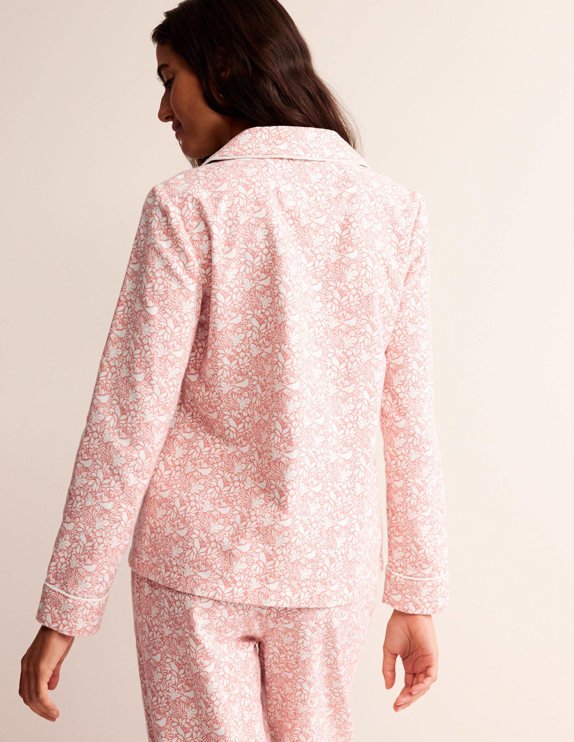  Brushed Cotton Pyjama Shirt-Rosette Blush, Forest Meadow、mySite、ashleygrahame