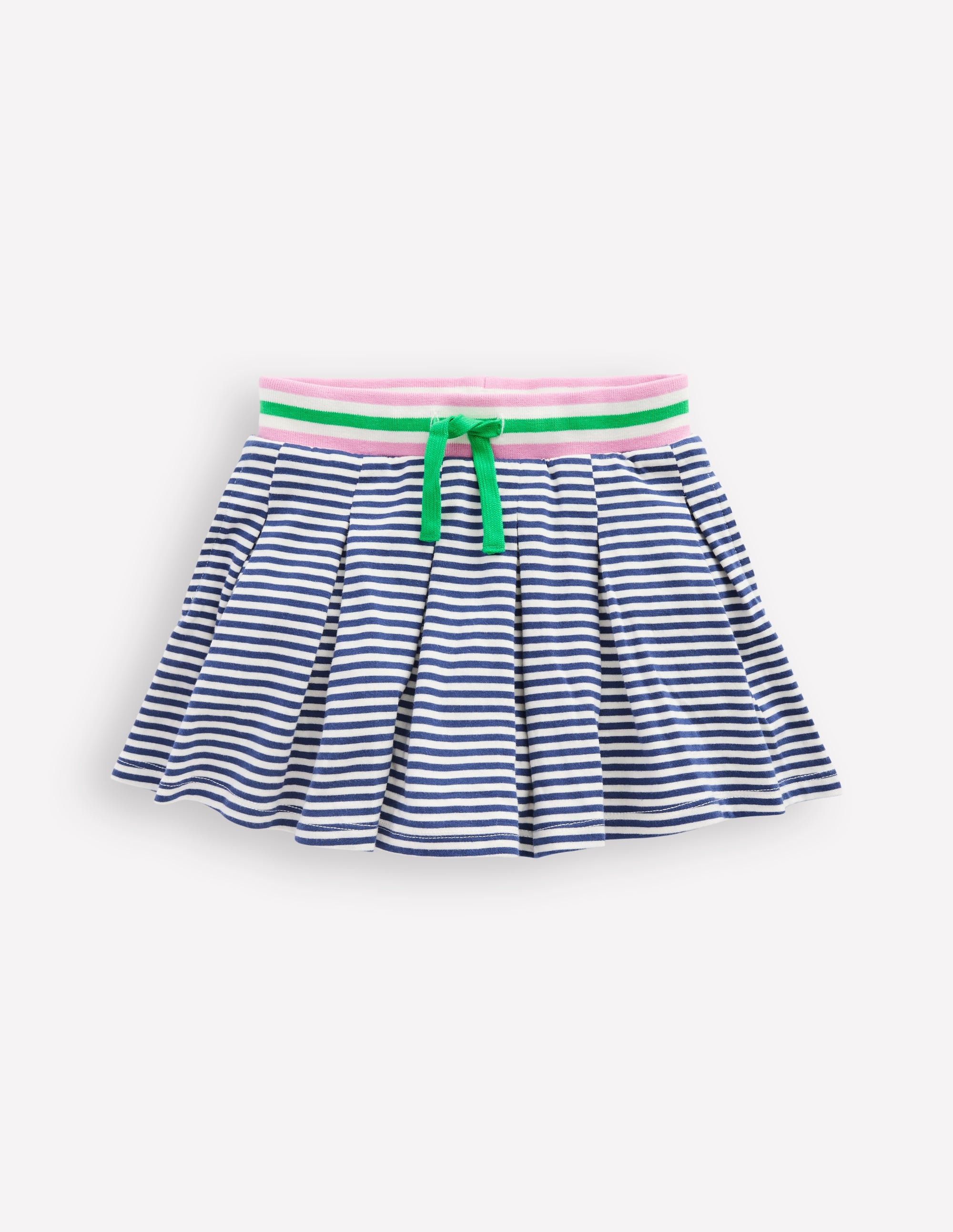  Pleated Jersey Skort-Starboard Ivory Stripe、mySite、ashleygrahame