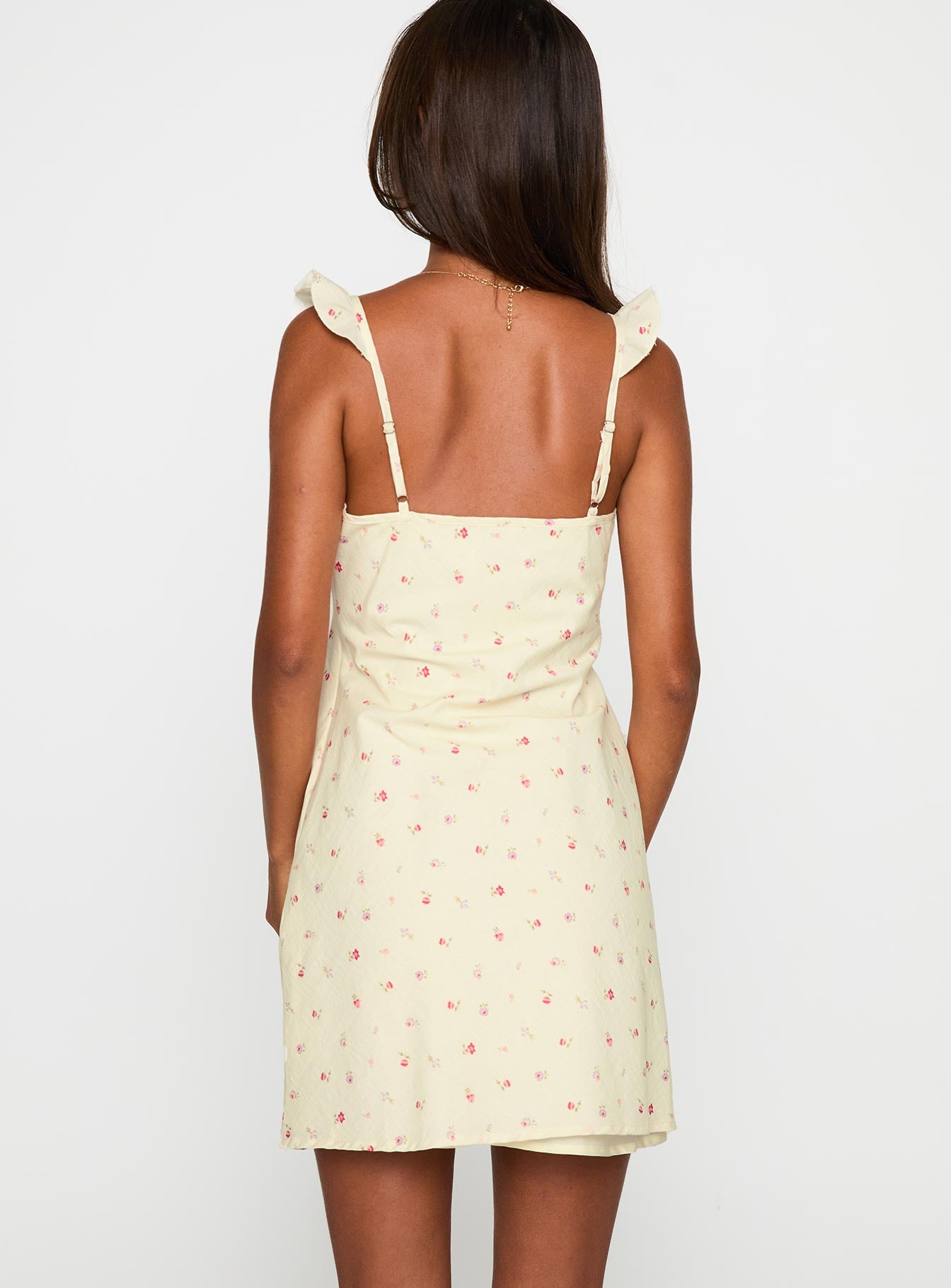 Tattoo Kisses Frill Mini Dress Floral、mySite、solidvoid