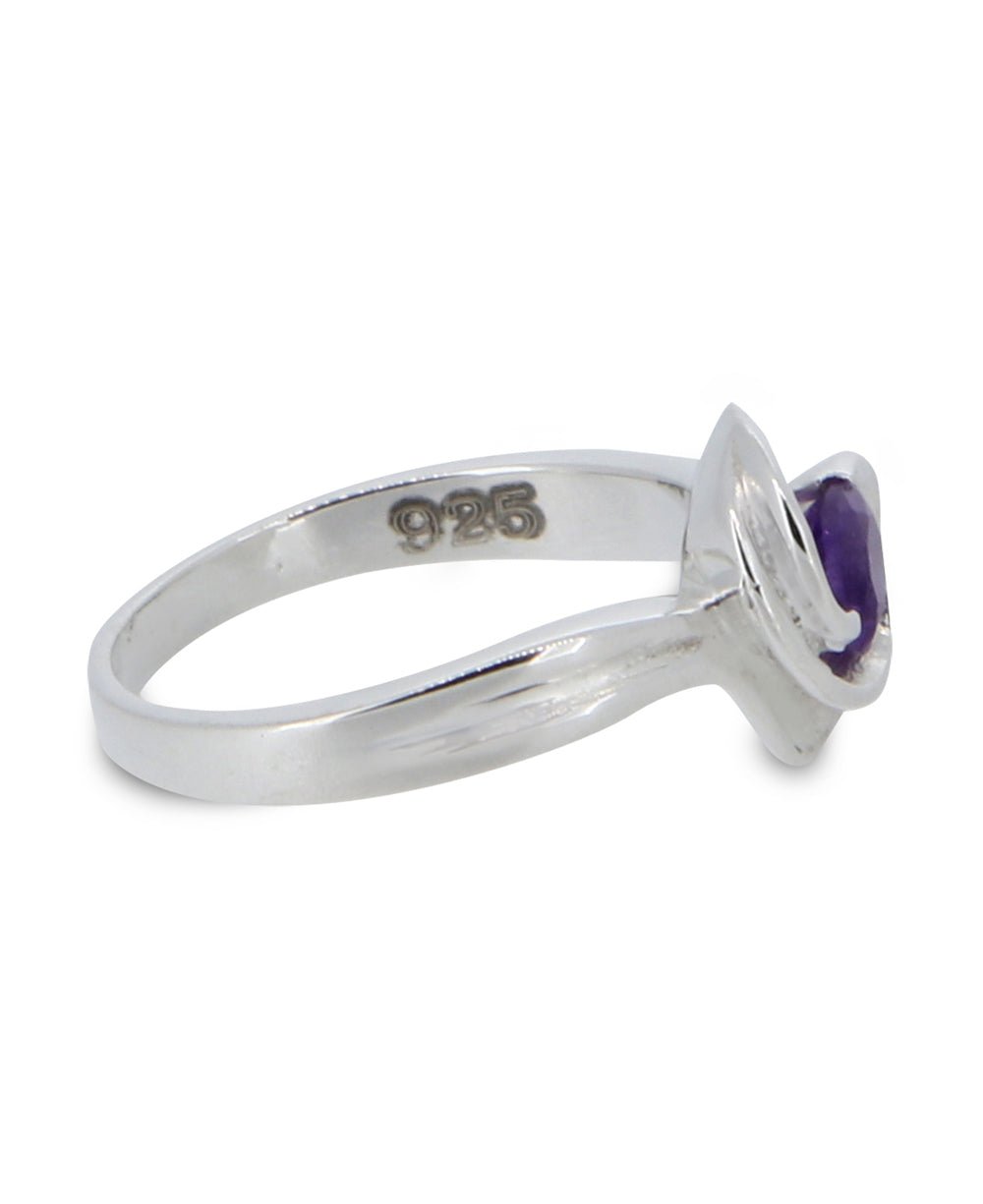 Tranquility Swirl Amethyst Sterling Silver Floral Ring、mySite、topwebapps