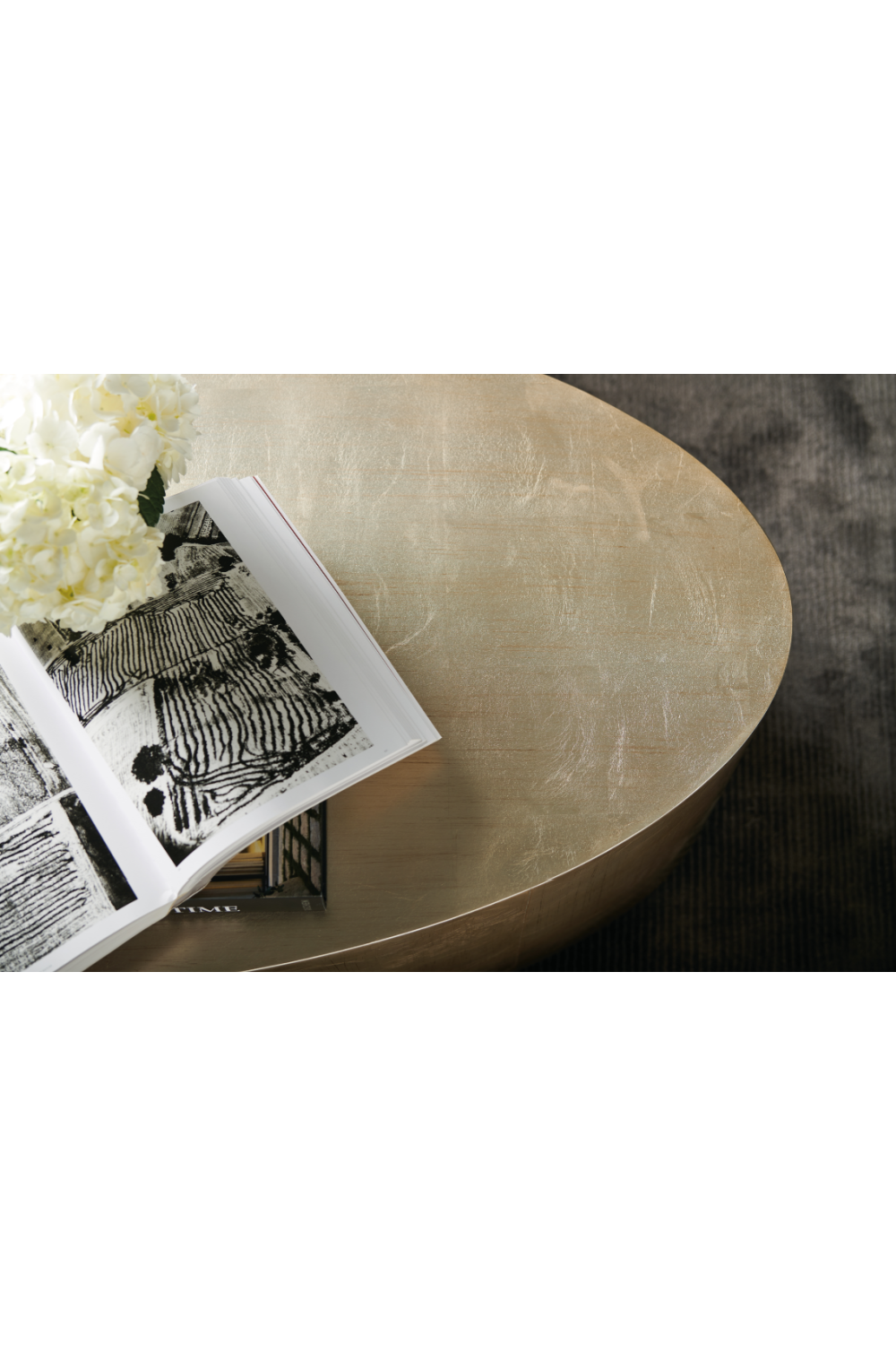 Metallic Leaf Coffee Table | Caracole Come Oval Here、mySite、neckold