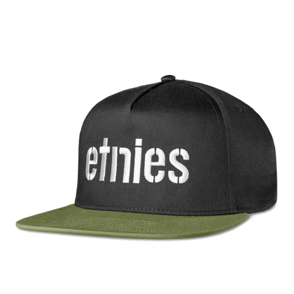  Etnies Corp Snapback Cap - Black/Olive、mySite、merchandisen