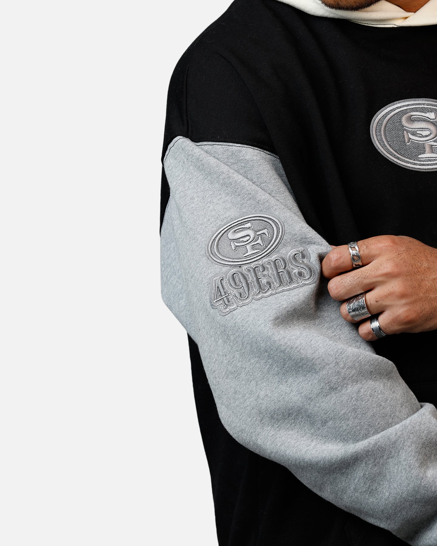 Pro Standard San Francisco 49ers Reverse French Terry Hoodie Black/Grey、mySite、zt4zffjzw