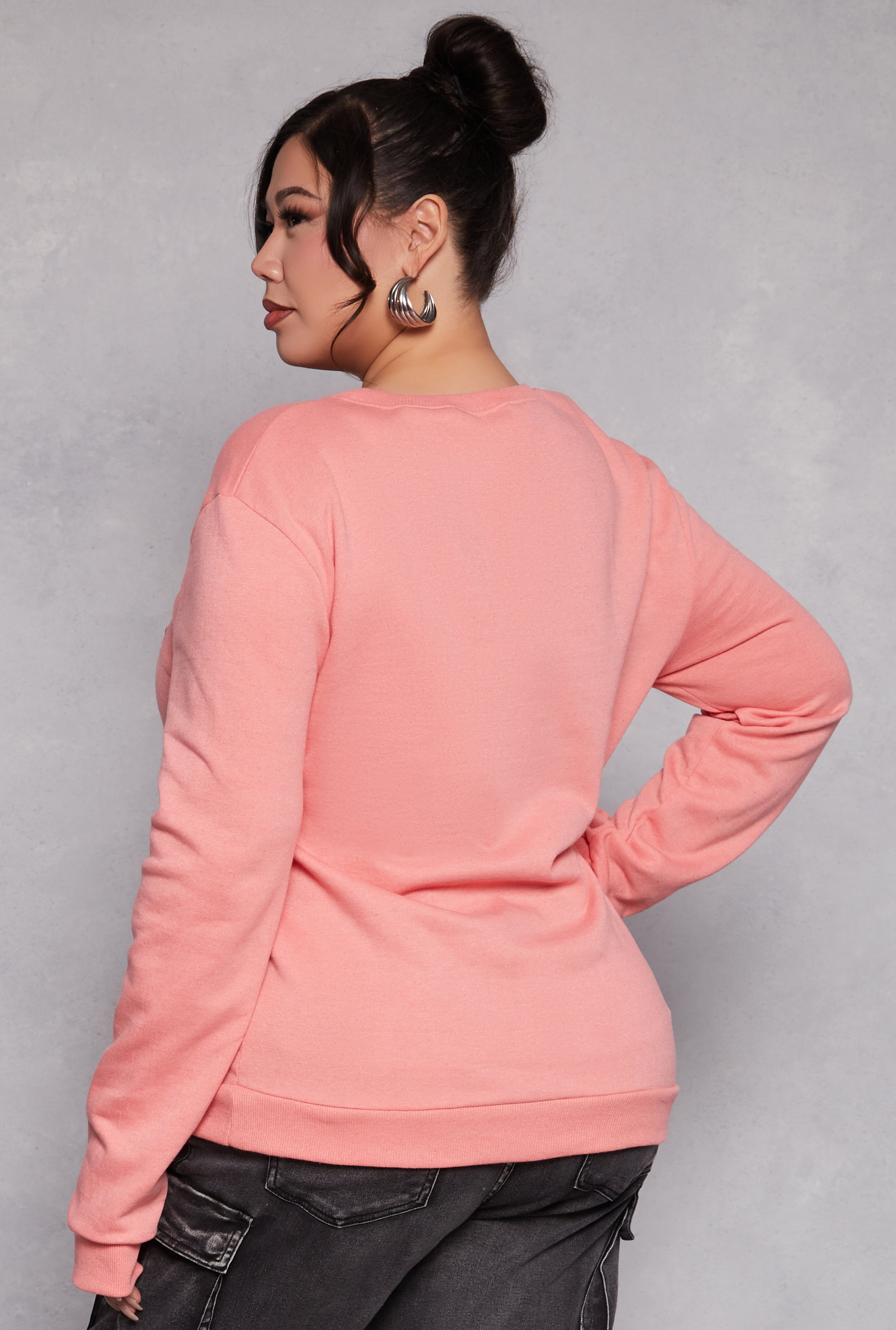 Plus Size Los Angeles Pullover Sweatshirt、mySite、camillekostekn