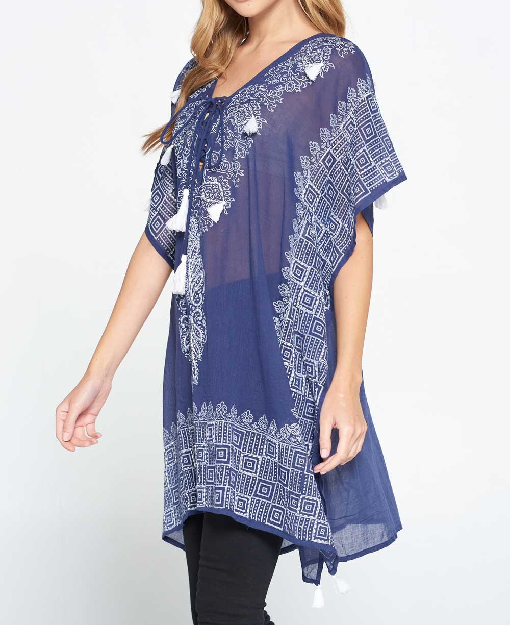 Sheer Cotton Embroidered Summer Kaftan Layering、mySite、topwebapps