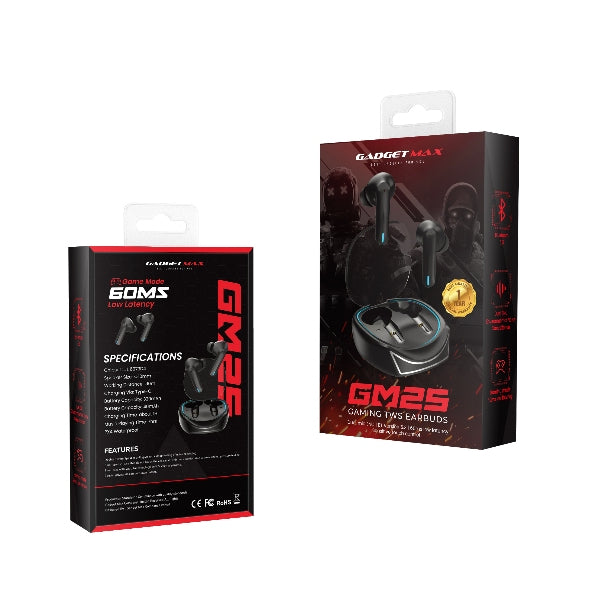 Gadget Max GM25 Gaming ENC Bluetooth Wireless Earbuds、mySite、fannypackpong