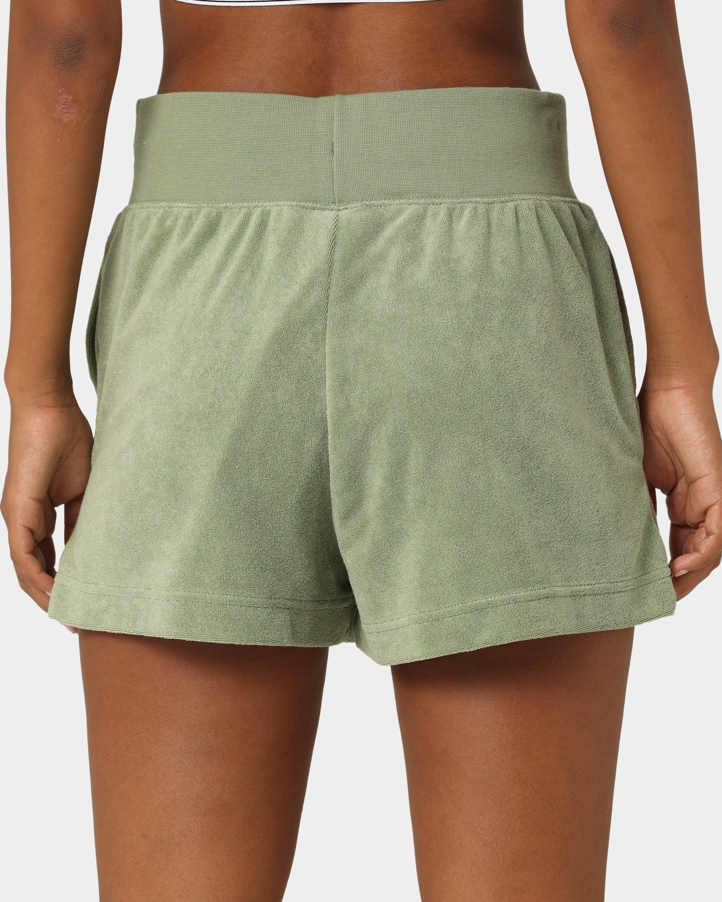 Nike Women's Nike Sportswear Terry PE Shorts Oil Green/Cargo、mySite、zt4zffjzw