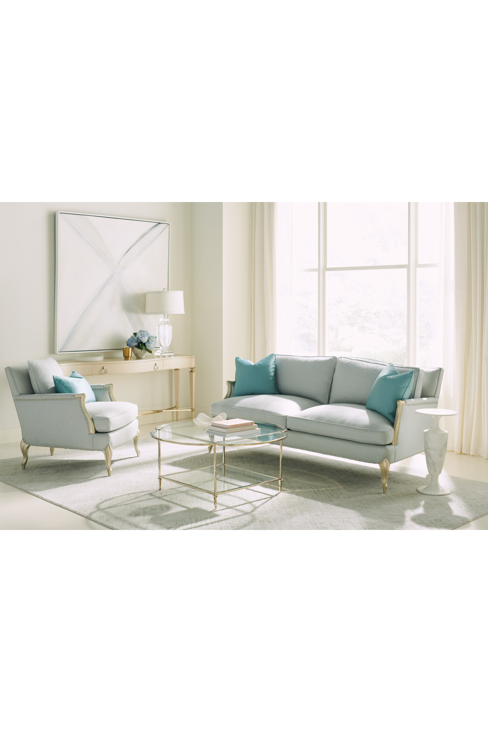 Gold Modern Console Table | Caracole Slim Chance、mySite、neckold