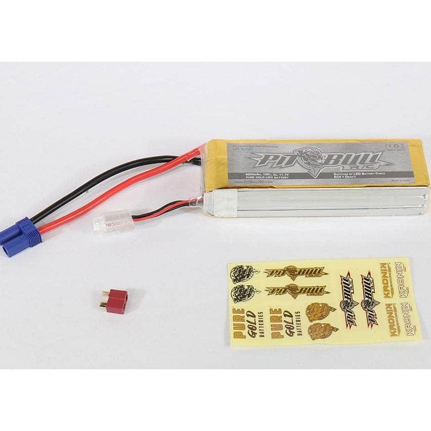  PBTPBB6A100C3S, Pure Gold 100c 3s 6000mAh 11.1V Softcase Lipo Battery, w/ LED Battery Check - EC5 +Deans Plug、mySite、merchandisen