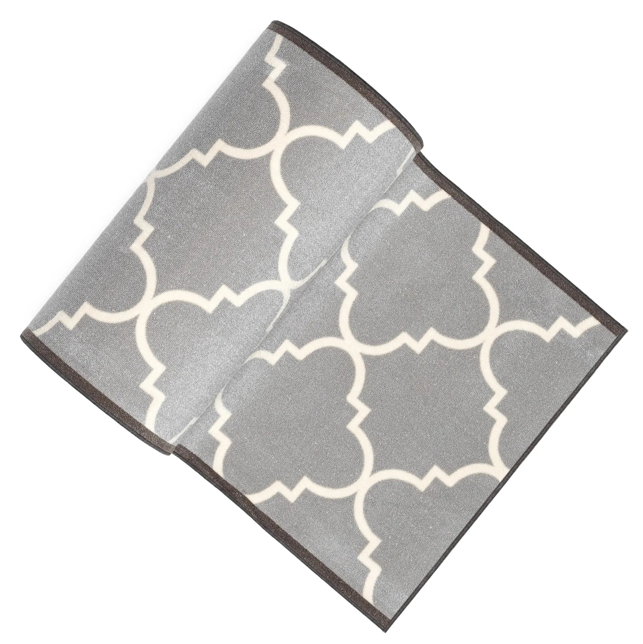 Brooklyn Trellis Custom Size Runner Modern Grey 31 Inch Wide x Choose Your Length Machine Washable Hallway Runner Rug、mySite、gigharbornorthrealestate