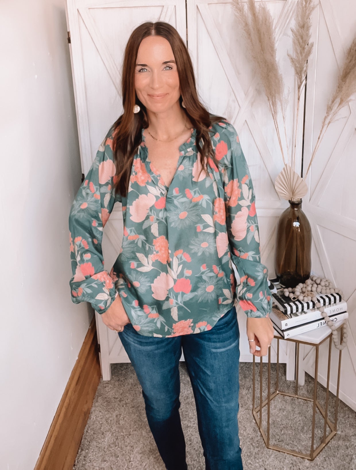 Gemma Floral Blouse、mySite、garagedoors4me