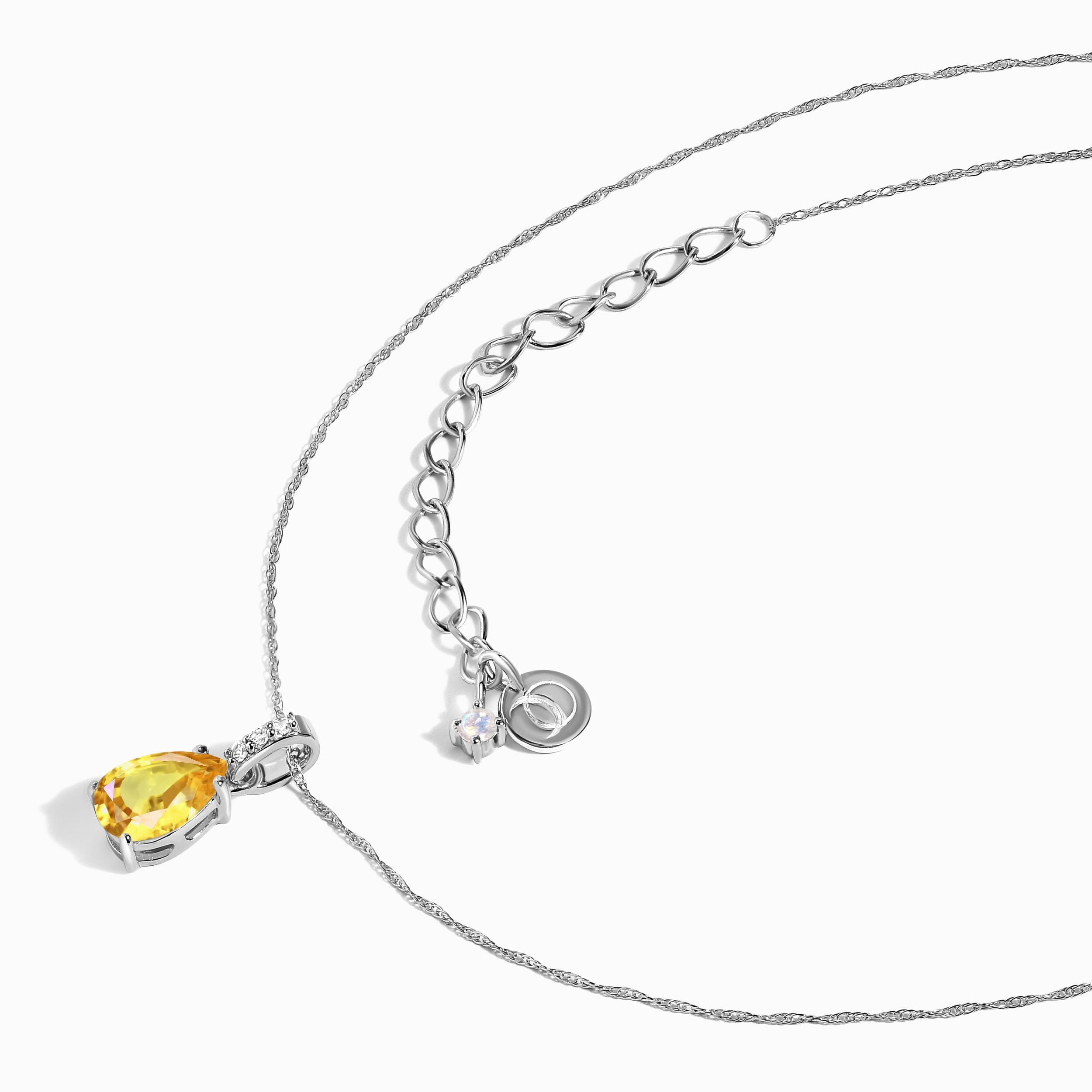 Citrine Diamond Necklace Sway - November Birthstone、mySite、hinf8tx79